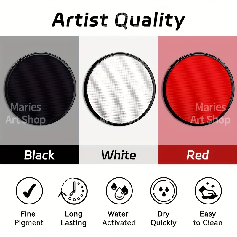 5개 블랙&클라운 화이트 30g 페인트 세트(브러쉬 3 - Cosplay Prop Paint 리뷰 및 가격