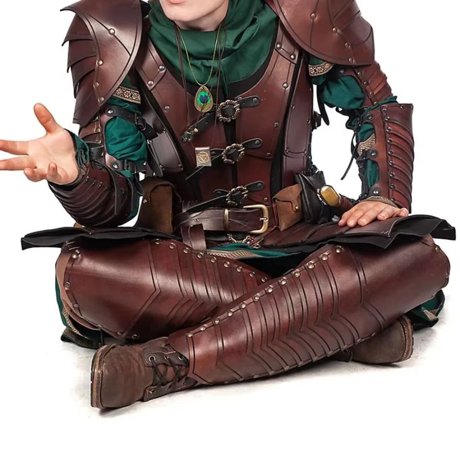 중세 시대 엘프 기사 가죽 정강이 보호대, 로마 검투사 - Cosplay Prop 리뷰 및 가격
